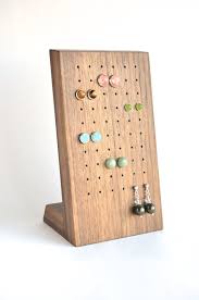 Stud Earring Holder Earring Storage Wooden Stud Block Etsy Stud Earrings Holder Earring Storage Earing Holder