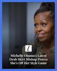 Michelle Obama has shown she has what it takes to rock an outfit, but the  skirt she wore during a podcast interview threatened to overwhelm her.