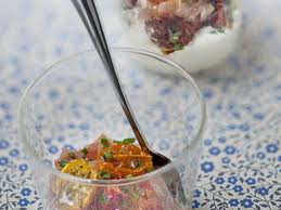 Verrine Chevre Tomates Confites Et Jambon Cru Recette Verrine Chevre Recettes De Cuisine Recette Verrine