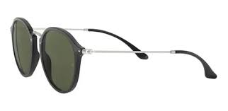 Gafas de sol Ray-Ban Round Fleck talle Standard armazón negro brillante y lente green | Cuotas sin interés