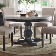 Luxury marble table extendable grey & white. Acme Furniture Nolan 72845 Round Pedestal Dining Table With White Marble Top Del Sol Furniture Dining Tables