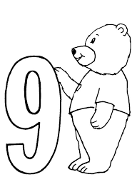 Each printable highlights a word that starts. Bear And Number 9 Coloring Page Free Printable Coloring Pages For Kids