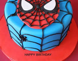 Birthday Cake With Name Edit For Man Spiderman Themed Birthday Cake With Name Edit Superhero Birthday Cake Spiderman Birthday Cake Birthday Cake Kids