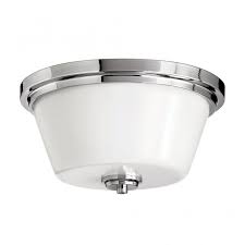 Many of our flush mount ceiling lights allow you to choose a matching light shade separately, giving you the flexibility to match a light fixture to your home's unique style. Classic Art Deco Inspired Flush Bathroom Ceiling Light In Chrome
