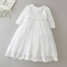 2019 Newborn Baby Girls Baptism White Princess Dress Kids White Infant Baby Girl Birthday Co Girl Christening Dress Christening Gowns Girls Princess Dress Kids