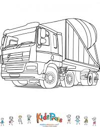 More free printable transportation coloring pages and sheets can be found in the transportation color page gallery. Cement Truck Coloring Page Kidspressmagazine Com