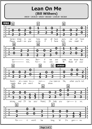 Guitar Tab Songs Lean On Me Guitar Tabs Songs Guitar Chords And Lyrics Guitar Songs For Beginners