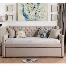 Accentuate Your Living Room With This Wicker Park Daybed With Trundle This Elegant Upholstered Silhou Daybed With Trundle Twin Daybed With Trundle Wood Daybed