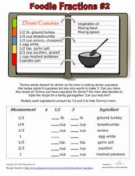 Free Recipes With Fractions Worksheets Education Com 5 worksheet title cooking in the kitchen: free recipes with fractions worksheets