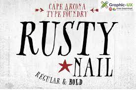Ca Rusty Nail Font Free Graphicux Rusty Nail Lettering Fonts Rusty