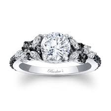 Black And White Diamond Engagement Rings An Exquisite Black And White Diamond Engagement Ring Featuring A White Gold Black Diamond Ring Engagement White Diamond Rings Engagement Black Engagement Ring