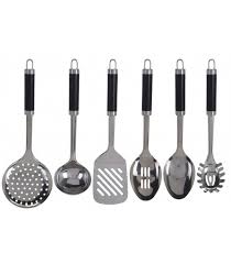 Maybe you would like to learn more about one of these? 6 Pieces Kitchen Tool Set Stainless Steel Black And Chrome