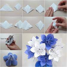 If you're here to learn how to make origami flowers, then you've come to the right place. Diy Origami Paper Flower Bouquet Diy Tutorials Paper Origami Flowers Folded Paper Flowers Easy Origami Flower