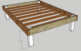 Farmhouse storage bed with hidden drawer. Diy Wood Queen Bed Frame Plans Novocom Top