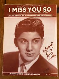 I Miss You So Vintage Sheet Music Paul Anka