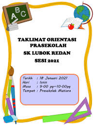 Contextual translation of lembaran kerja prasekolah kemudahan awam into english. Taklimat Orientasi Prasekolah Sk Lubok Redan 2021 Flip Ebook Pages 1 16 Anyflip Anyflip