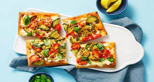 Zucchini Tomato Flatbreads Recipe Hellofresh Recipe Zucchini Tomato Honey Recipes Hello Fresh Recipes