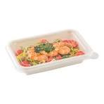 Pulp Tek Rectangle Clear Plastic Flat Lid - Fits 12 and 16 oz Bagasse  Container - 100 count box