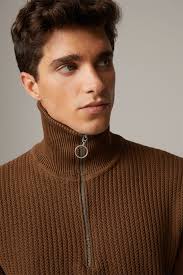 Pull camionneur en coton Artem, marron