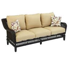 Hampton bays is one of 18 hamlets in the long island town of southampton. Hampton Bay Torquay Wicker Outdoor Sofa With Charleston Cushions Frs60557ab St The Home Depot Patio Sofa Patio Couch Outdoor Sofa