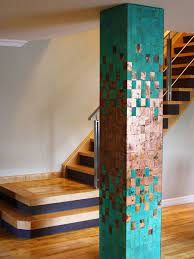 entry by adam colangelo industrial art http www houzz com photos 4001023 ac copper column contemporary entry t columns decor interior columns column design