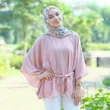 Baju atasan wanita blouse cewek modern kombinasi bahan rajut dan twiscone cantik. Model Baju Blouse Atasan Muslim Wanita Desain Batwing Modern Terbaru Ryn Fashion