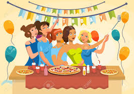 A wine chilling coaster with glasses. Birthday Party Celebration Vector Illustration Women Young Royalty Free Cliparts Vectors And Stock Illustration Image 125151636