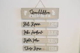 Custom Grandchildren Sign Wall Hanging Handmade Home Etsy Grandchildren Sign Wall Signs Handmade Home Decor