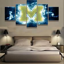 5 Panel Michigan Wolverines Wall Art Cheap For Living Room Wall Decor Wall Decor Living Room Cheap Wall Art Living Room Wall