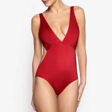 Costumi da bagno interi donna trikini costume da mare spiaggia sexy push up imbottitura estraibile bikini swimsuit one piece coordinati beachwear. Costume Da Bagno Trikini Rosso La Redoute Collections La Redoute