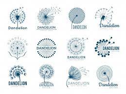 Botany Dandelion Logo Herbal Leaves Flowers Flower Logo Design Lotus Flower Logo Design Jewelry Logo Design