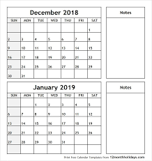 December 2018 January 2019 Printable Calendar September Calendar Printable August Calendar September Calendar