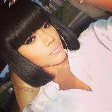 The bob with blunt bangs and a straight fringe is a real classic of french fashion. Top 10 Stylish Bob Hairstyles For Black Women In 2018 Published In Pouted Online Magazine Lifestyle The Bob Hairst Bob Hairstyles Hair Styles Wigs With Bangs