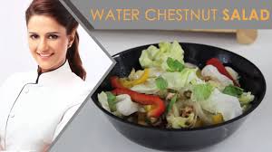 Briskly toss and stir chicken with wok utensil or wooden spoon, keeping chicken in stir in tomato, celery, green onions, water chestnuts, mushrooms, soy sauce and garlic powder. Water Chestnut Salad Healthy Recipe Shipra Khanna Youtube