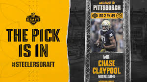Chase claypool (born july 7, 1998) is a canadian gridiron football wide receiver for the pittsburgh steelers of the national football league (nfl). Steelers Select Claypool In The Second Round