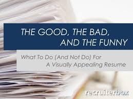 visually appealing resume