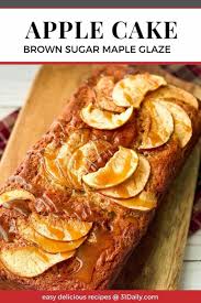 Apple Cake With Brown Sugar Maple Glaze Recipe Apple Cake Easy Delicious Recipes Apple Banana Bread