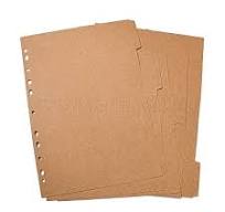 5 Sheets A4 Kraft Paper Binder Dividers, 11-Hole Index Page Tab for Planner  & Notebook & Loose Leaf Binders, Rectangle, BurlyWood, 298x221x0.2mm, ...