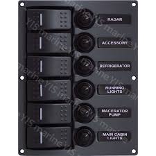 Dcflat 5 pin 4 gang marine boat circuit rocker switch panel. Sp3116p 6p Streamline Water Resistant Switch Panel Industrial And Marine Switch Supply Yis Marine