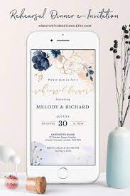 Rehearsal Dinner Invitations Electronic Invitations Elegant Etsy Convite De Casamento Convites De Noivado Convites Elegantes