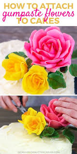 Gum paste flowers are made with gum paste and it contains sugar or glucose, which makes it pliable sugar dough to be use as modeling clay for at the gum paste flower store, we are happy to offer everyone who loves to decorate cakes and more.our initial line of gum paste and royal icing products. How To Attach Gumpaste Flowers To Cakes I Scream For Buttercream