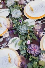 Greenery Table Runner Wedding Inspo Eucalyptus With Silver And Purple Su Succulent Wedding Decor Succulent Wedding Centerpieces Wedding Reception Centerpieces