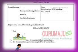 Soal ph pjok kelas 1 tema 1 k13 tahun 2020/2021. Soal Ph Uh Pjok Kelas 1 Tema 6 Kurikulum 2013 Tahun 2021 Guru Maju