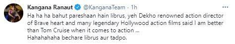 I have many platforms i can use to raise my voice, including my own art in the form of cinema. After Meryl Streep Tweet Kangana Ranaut Digs Out Old Article With Action Director Comparing Her To Tom Cruise