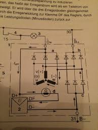 Hallo, frage an elektriker die sich gut auskennen. Schaltplan Generator Unterbrechung Plusdiode Technik Elektronik Kfz