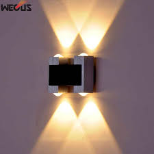 Wecus Wecus الألومنيوم داخلي الجدار مصباح تلسكوب الجدار مصابيح 4 واط وحدة إضاءة Led جداري ة ضوء Aluminum Led Wall Lamp Led Wall Lampwall Lamp Gooum