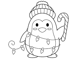 See more ideas about coloring pages, candy cane coloring page, coloring pages for kids. Printable Penguin With A Candy Cane Coloring Page