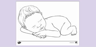Best coloring pages printable, please share page link. Free Newborn Baby Girl Colouring Page Teacher Made