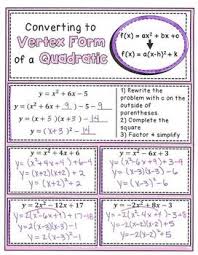 Vertex Form Of A Quadratic Equation Doodle Graphic Organizer Quadratics Quadratic Equation Graphic Organizers