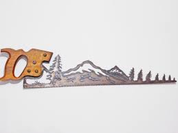 Saw Plasma Mountains Welding Art Projects Metal Art Projects Scrap Metal Art